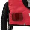 vidaXL Remorque de v&eacute;lo pour animaux de compagnie rouge et noir