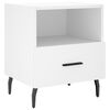 vidaXL Tables de chevet 2 pcs blanc 40x35x47,5 cm bois d&rsquo;ing&eacute;nierie