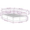 vidaXL Lit bibliothèque sans matelas blanc 120x190 cm bois pin massif