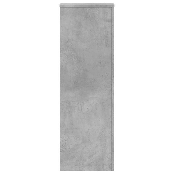 vidaXL Support pour plantes gris b&eacute;ton 33x33x100 cm bois d'ing&eacute;nierie