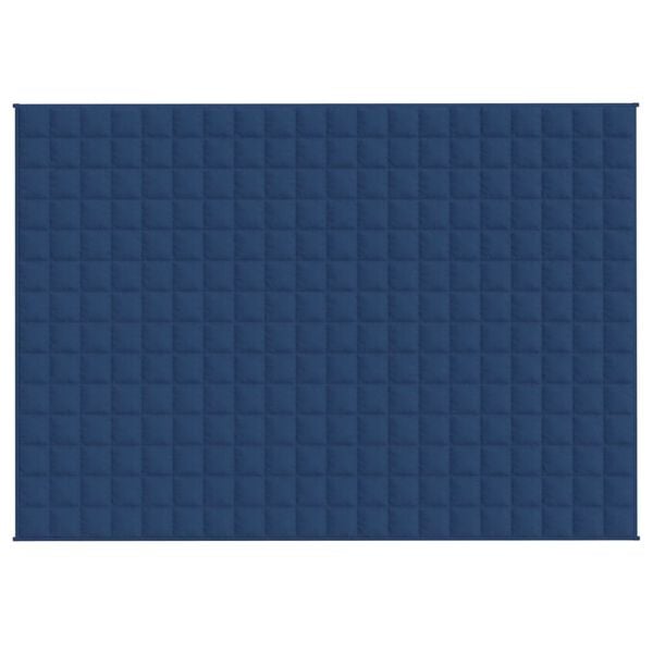 vidaXL Couverture lest&eacute;e Bleu 140x200 cm 6 kg Tissu