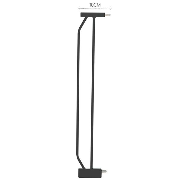 Baninni Extension de barri&egrave;re de s&eacute;curit&eacute; Vicino 10 cm Gris fonc&eacute;