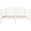 vidaXL Cadre de lit avec t&ecirc;te de lit sans matelas blanc 120x190 cm