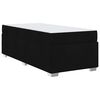 vidaXL Cadre de lit avec matelas Noir 80 x 200 cm tissu