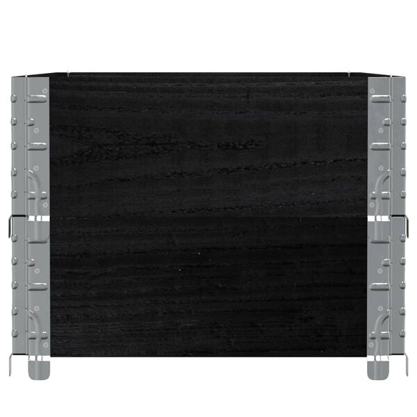 vidaXL Jardini&egrave;re noir 100x50 cm bois massif de pin