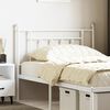 vidaXL T&ecirc;te de lit de remplacement m&eacute;tal blanc 100 cm