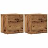 vidaXL Tables de chevet 2 pcs vieux bois 40x30x40 cm bois d'ing&eacute;nierie