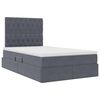 vidaXL Lit avec rangement et LED Gris fonc&eacute; 120 x 190 cm Velours
