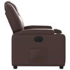 vidaXL Fauteuil inclinable &eacute;lectrique Marron Similicuir