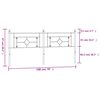 vidaXL T&ecirc;te de lit de remplacement m&eacute;tal blanc 193 cm
