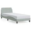 vidaXL Cadre de lit Dover gris clair 80x200 cm velours
