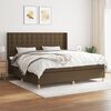 vidaXL Sommier &agrave; lattes de lit avec matelas Marron fonc&eacute; 200x200 cm