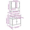 vidaXL Ensemble de mobilier de salle de bain avec &eacute;tag&egrave;re 2 pcs Marron