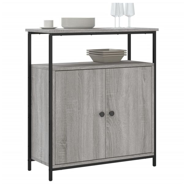 vidaXL Buffet sonoma gris 70x30x80 cm bois d'ing&eacute;nierie