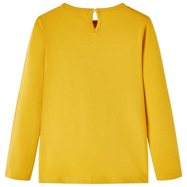 T-shirt enfants &agrave; manches longues ocre fonc&eacute; 140