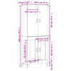 vidaXL Buffet haut Ch&ecirc;ne sonoma 69,5x34x180 cm Bois d'ing&eacute;nierie