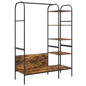 vidaXL Porte-v&ecirc;tements Ch&ecirc;ne brun 120 x 44 x 160 cm Bois d'ing&eacute;nierie