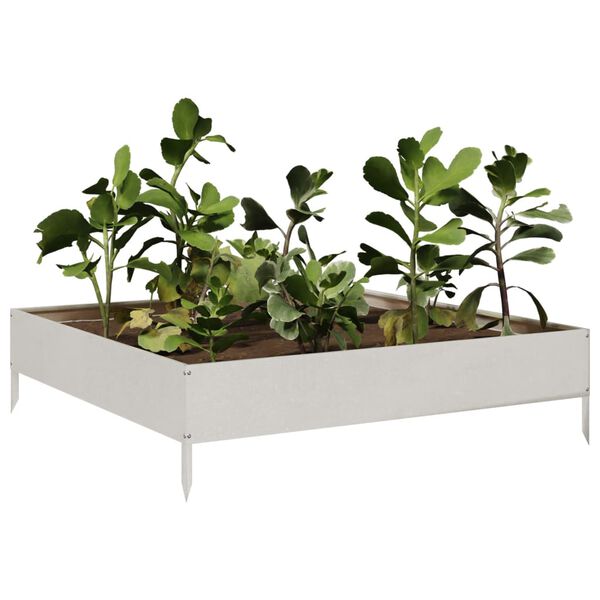 vidaXL Lit sur&eacute;lev&eacute; de jardin 100x100x26 cm acier inoxydable