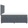 vidaXL Sommier &agrave; lattes de lit et matelas Gris fonc&eacute; 160x200cm Velours