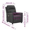 vidaXL Fauteuil de massage Gris fonc&eacute; Tissu