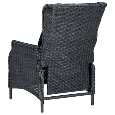 vidaXL Ensemble de salle à manger de jardin 9 pcs Gris foncé