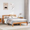 vidaXL Cadre de lit sans matelas cire marron 120x190cm bois pin massif