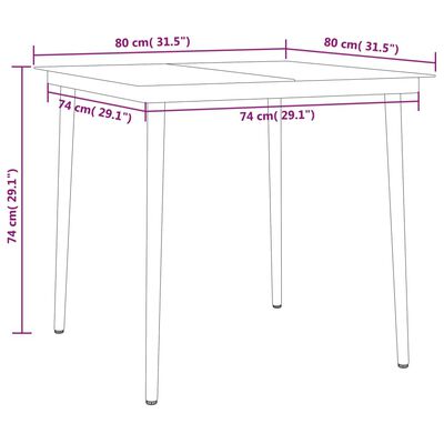 vidaXL Ensemble à manger de jardin 3 pcs Anthracite