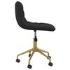 vidaXL Chaises pivotantes &agrave; manger lot de 2 noir velours