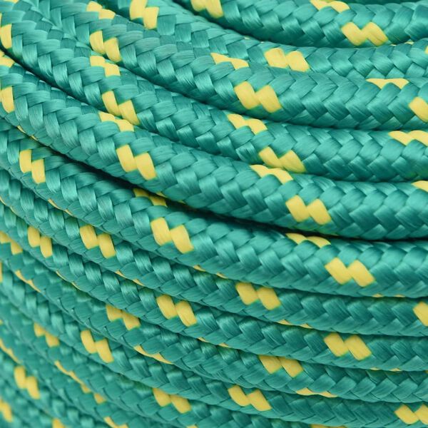 vidaXL Corde de bateau Vert 12 mm 100 m Polypropyl&egrave;ne