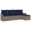 vidaXL Ensemble de canap&eacute; de jardin Gris polyrotin