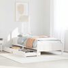 vidaXL Cadre de lit sans matelas blanc 90x200 cm bois de pin massif