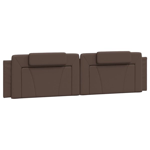 vidaXL Coussin de t&ecirc;te de lit Viana marron 200 cm similicuir