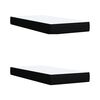 vidaXL Sommier &agrave; lattes de lit avec matelas Noir 200x200 cm Tissu