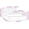 vidaXL Sommier &agrave; lattes de lit avec matelas Cr&egrave;me 140x200 cm Tissu
