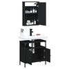 vidaXL Ensemble de meubles salle de bain 2 pcs noir bois d'ing&eacute;nierie