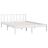 vidaXL Cadre de lit sans matelas blanc bois massif 120x200 cm