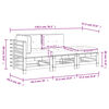 vidaXL Salon de jardin 3 pcs avec coussins bois massif douglas