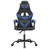 vidaXL Chaise de jeu Noir et bleu Similicuir
