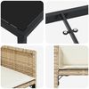 vidaXL Ensemble de salle &agrave; manger pour jardin 5 pcs Beige polyrotin