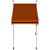 vidaXL Auvent manuel r&eacute;tractable 100 cm Orange et marron