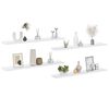 vidaXL &Eacute;tag&egrave;res murales 4 pcs Blanc 80x9x3 cm