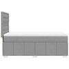 vidaXL Sommier &agrave; lattes de lit avec matelas Gris clair 100x200cm Tissu