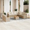 vidaXL Salon de jardin avec coussins 10 pcs beige r&eacute;sine tress&eacute;e