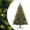 vidaXL Arbre de No&euml;l artificiel en silicone flexible 300 LEDs 180 cm