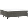 vidaXL Cadre de lit gris fonc&eacute; 200x200 cm velours