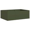 vidaXL Jardini&egrave;re vert olive 120x80x40 cm acier