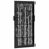 vidaXL Porte de Jardin Noir 85 x 200 cm Acier peint par poudre