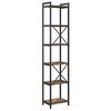 vidaXL &Eacute;tag&egrave;re Ch&ecirc;ne fum&eacute; 40 x 30 x 189,5 cm Bois d'ing&eacute;nierie