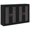 vidaXL Cabinets muraux 2 pc Ch&ecirc;ne noir 69,5 x 34 x 90 cm