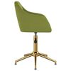 vidaXL Chaises pivotantes &agrave; manger lot de 2 vert clair velours